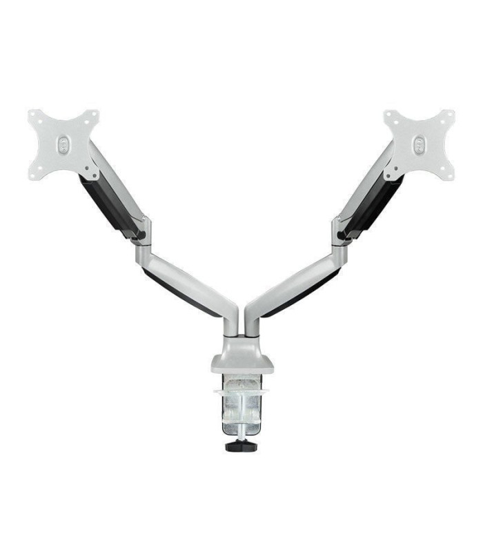 Soporte de mesa para 2 monitores tooq db3132tnr-s/ giratorio/ inclinable/ hasta 9kg