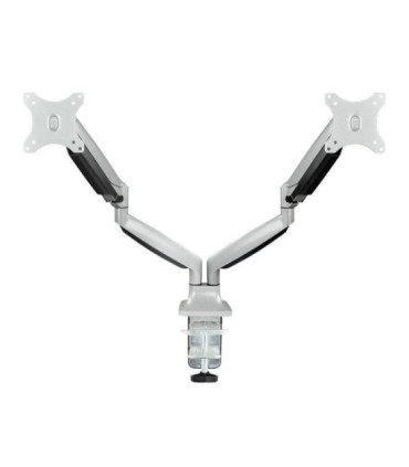 Soporte de mesa para 2 monitores tooq db3132tnr-s/ giratorio/ inclinable/ hasta 9kg
