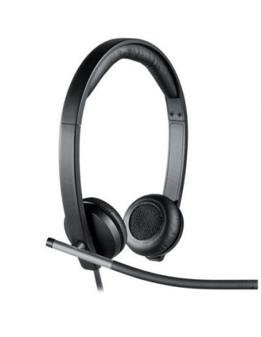 Auriculares logitech h650e/ con micrófono/ usb/ negros