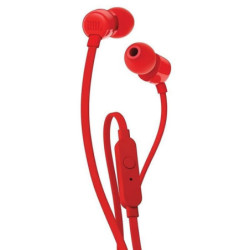 Auriculares intrauditivos jbl t110/ con micrófono/ jack 3.5/ rojos