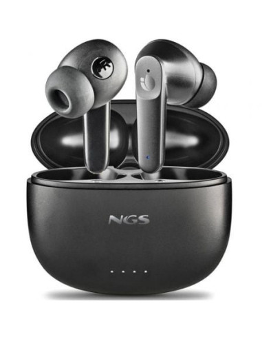 Auriculares bluetooth ngs ártica hush con estuche de carga/ autonomía 4h/ negros