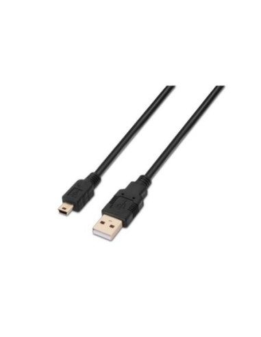 Cable usb 2.0 aisens a101-0026/ usb macho - usb mini macho/ 3m/ negro