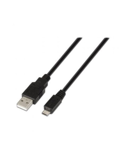 Cable usb 2.0 aisens a101-0028/ usb macho - microusb macho/ 1.8m/ negro