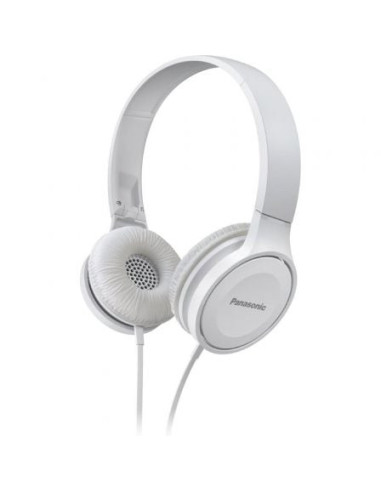 Auriculares panasonic rp-hf100me/ con micrófono/ jack 3.5/ blancos