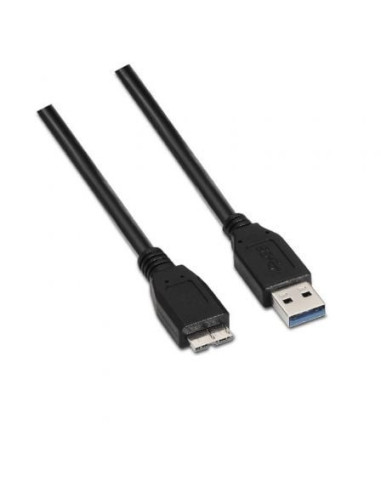 Cable usb 3.0 aisens a105-0043/ usb macho - microusb macho/ 1m/ negro