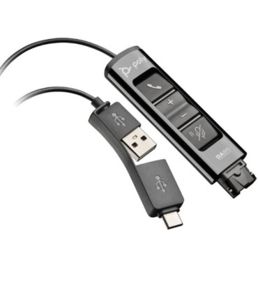 Adaptador qd usb poly da85 786c7aa/ qd macho/ usb macho - usb tipo-c macho