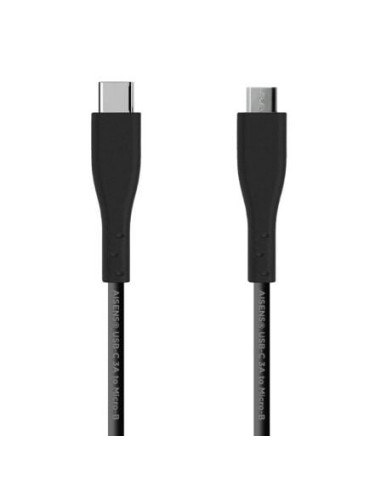 Cable usb 2.0 aisens a107-0350/ usb tipo-c macho - microusb/ 2m/ negro