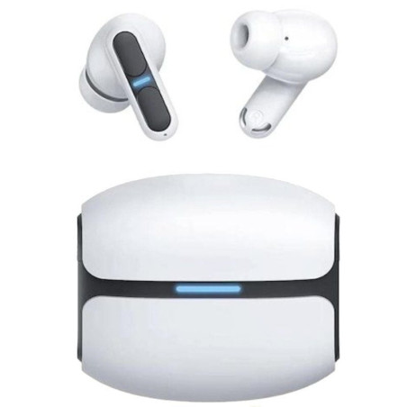 Auriculares bluetooth leotec tws gaming nebula fit con estuche de carga/ autonomía 7.5h/ blancos