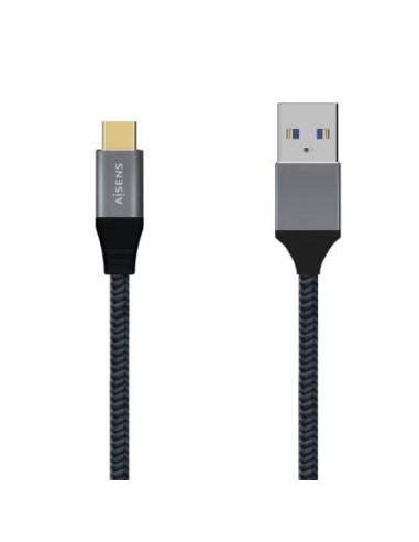 Cable usb 3.1 aisens a107-0631/ usb tipo-c macho - usb macho/ 1m/ gris