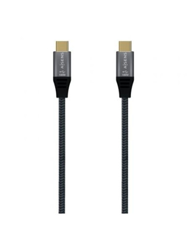 Cable usb 3.1 tipo-c aisens a107-0671 20gbps 100w/ usb tipo-c macho - usb tipo-c macho/ 1m/ gris