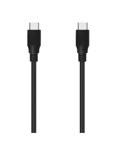 Cable usb 3.2 tipo-c aisens a107-0702 20gbps 5a 100w/ usb tipo-c macho - usb tipo-c macho/ 1m/ negro