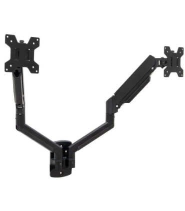 Soporte de pared para 2 monitores tooq lp1434tnr-b/ giratorio/ inclinable/ rotatorio/ hasta 10kg