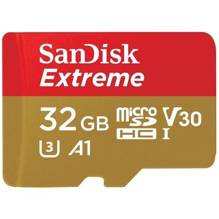 Tarjeta de memoria sandisk extreme 32gb microsd hc uhs-i con adaptador/ clase 10/ 100mbs