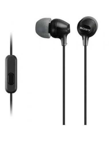 Auriculares intrauditivos sony mdr-ex15ap/ con micrófono/ jack 3.5/ negros