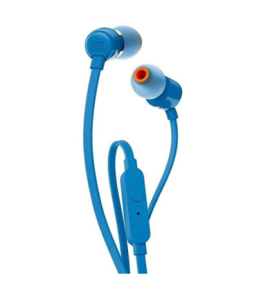 Auriculares intrauditivos jbl tune 110/ con micrófono/ jack 3.5/ azules