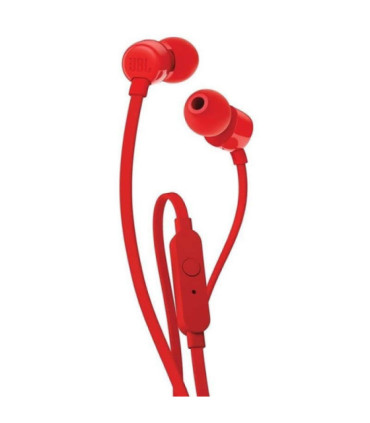 Auriculares intrauditivos jbl t110/ con micrófono/ jack 3.5/ rojos