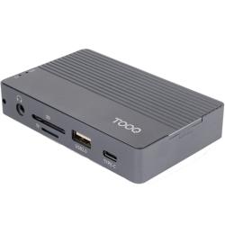 Docking/Caja Externa USB Tipo-C TooQ TQE-2242G/ Ranura SSD M.2/ 1xHDMI/ 1xRJ45/ 1xUSB/ 1xUSB Tipo-C/ 1xLector Tarjetas/ 1x Jack