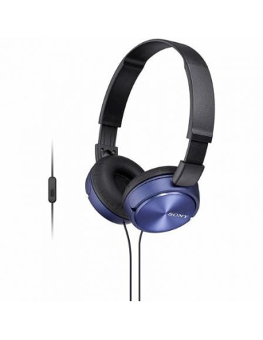 Auriculares sony mdrzx310apl/ con micrófono/ jack 3.5/ azules