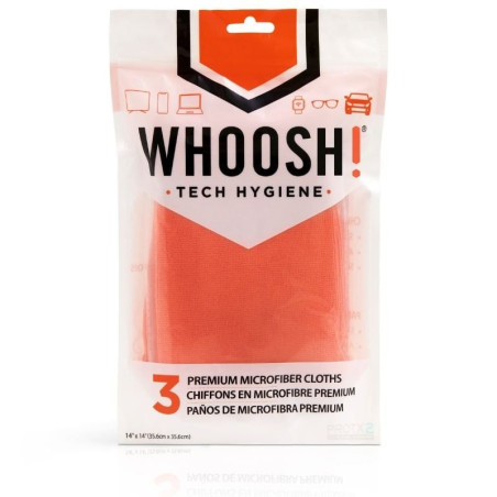 Pack de 3 paños de microfibra whoosh wsh007/ 35.6 x 35.6 cm