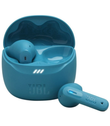 Auriculares bluetooth jbl tune flex 2 con estuche de carga/ autonomía 12h/ azul turquesa
