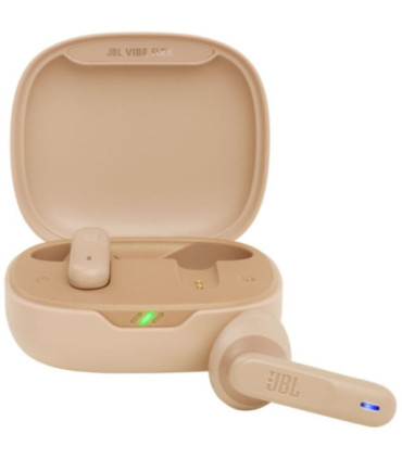 Auriculares bluetooth jbl vibe flex con estuche de carga/ autonomía 8h/ beige