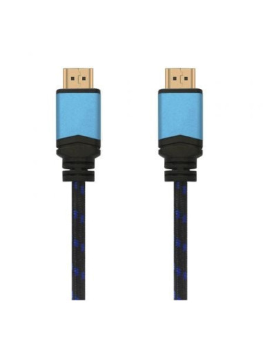 Cable hdmi 2.0 4k aisens a120-0356 v2/ hdmi macho - hdmi macho/ 1m/ negro/ azul