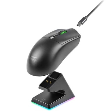 Ratón gaming mars gaming mmw-elite/ batería recargable/ hasta 20000 dpi