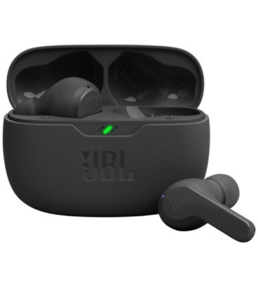 Auriculares bluetooth jbl wave beam con estuche de carga/ autonomía 8h/ negros