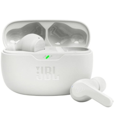Auriculares bluetooth jbl wave beam con estuche de carga/ autonomía 8h/ blanco