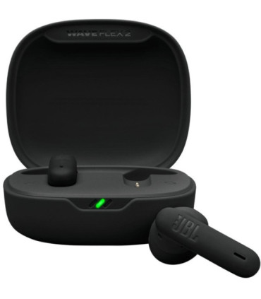 Auriculares bluetooth jbl wave flex con estuche de carga/ autonomía 10h/ negros