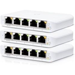 Switch Gestionable Ubiquiti USW-Flex Mini 5 Puertos/ RJ45 10/100/1000 PoE/ Pack 3 uds
