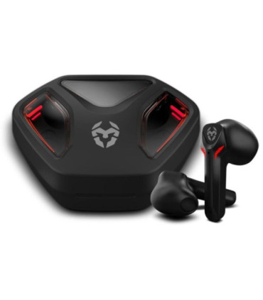 Auriculares bluetooth krom kall con estuche de carga/ autonomía 4h/ negros