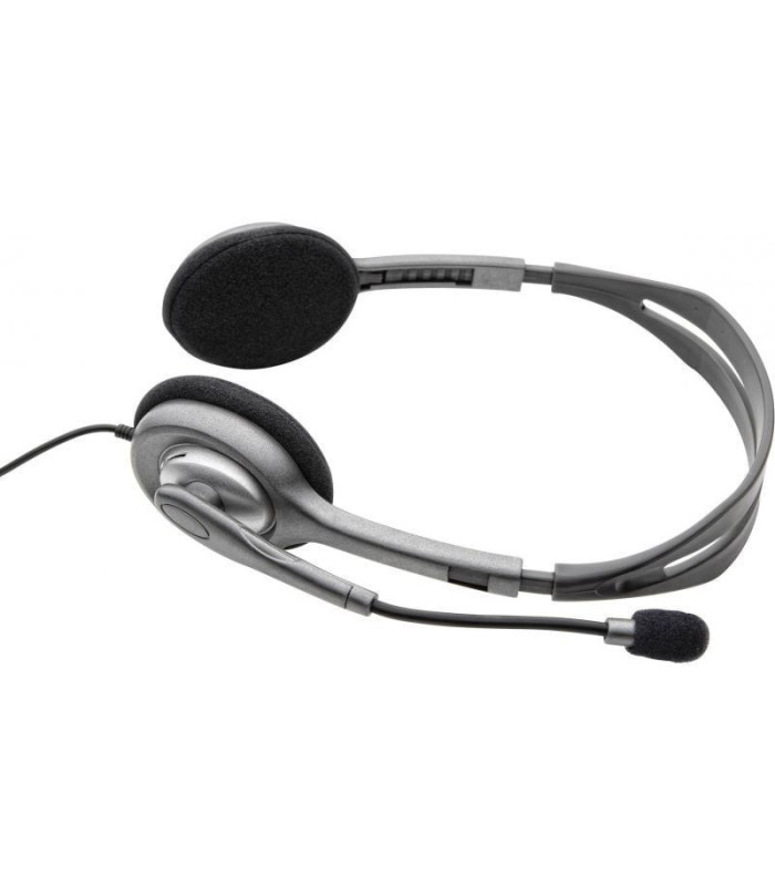 Auriculares logitech h110/ con micrófono/ jack 3.5/ plateados