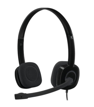 Auriculares logitech h151/ con micrófono/ jack 3.5/ negros