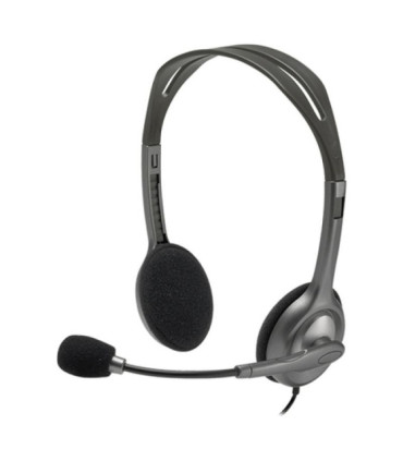 Auriculares logitech h111/ con micrófono/ jack 3.5/ negros
