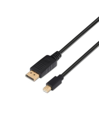 Cable mini displayport aisens a124-0131/ displayport macho - mini displayport macho/ 2m/ negro