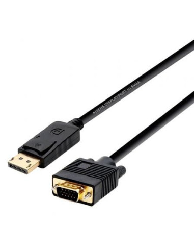 Cable conversor aisens a125-0365/ displayport macho - vga macho/ 2m/ negro