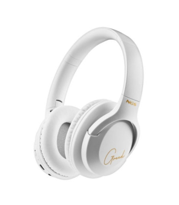 Auriculares inalámbricos ngs artica greed/ con micrófono/ bluetooth/ blancos
