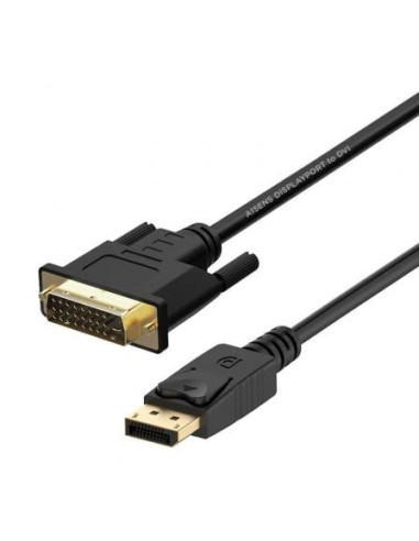 Cable conversor aisens a125-0366/ displayport macho - dvi macho/ 2m/ negro