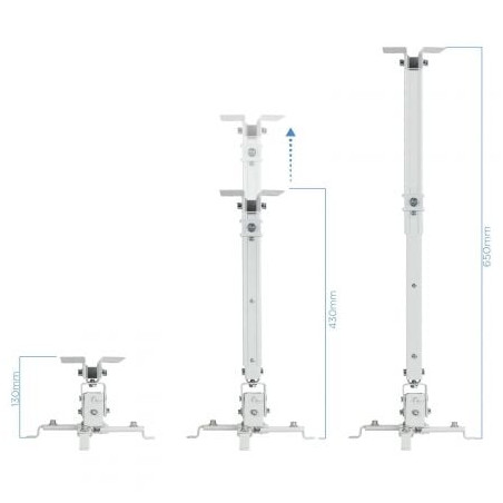 Soporte de techo para proyector tooq pj2012t-w/ inclinable/ hasta 20kg
