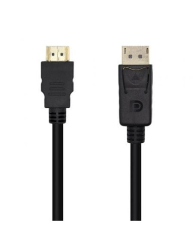 Cable conversor aisens a125-0461/ displayport macho - hdmi macho/ 5m/ negro