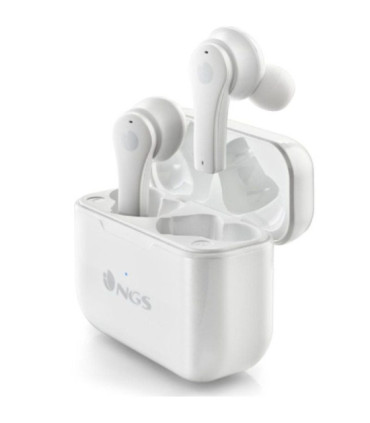 Auriculares bluetooth ngs ártica bloom con estuche de carga/ autonomía 6h/ blancos