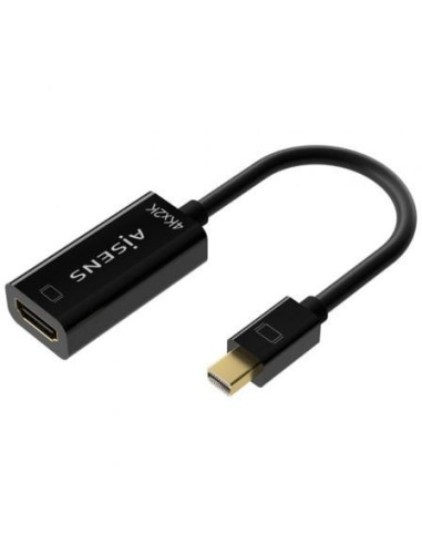 Cable conversor aisens a125-0643/ mini displayport macho - hdmi hembra/ 15cm/ negro