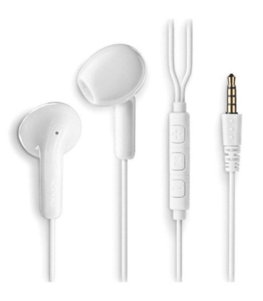 Auriculares intrauditivos ngs cross flip/ con micrófono/ jack 3.5/ blancos