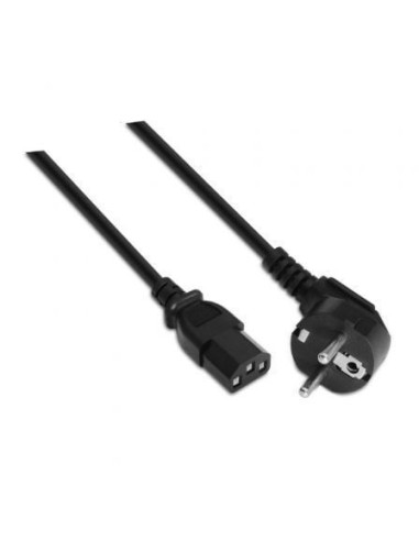 Cable alimentación aisens a132-0168/ cee(7-7) macho - c13 hembra/ 3m/ negro