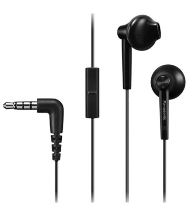 Auriculares intrauditivos panasonic rp-tcm55/ con micrófono/ jack 3.5/ negros