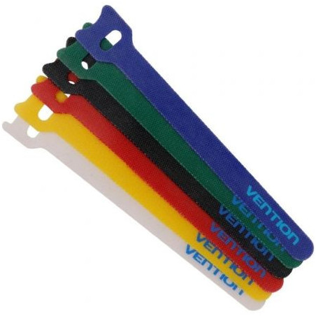 Tira organizadora de cables vention kac00/ 15cm/ pack de 6