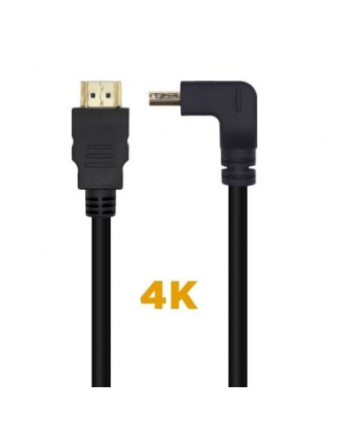 Cable hdmi 2.0 4k aisens a120-0456/ hdmi macho - hdmi macho/ 1m/ negro