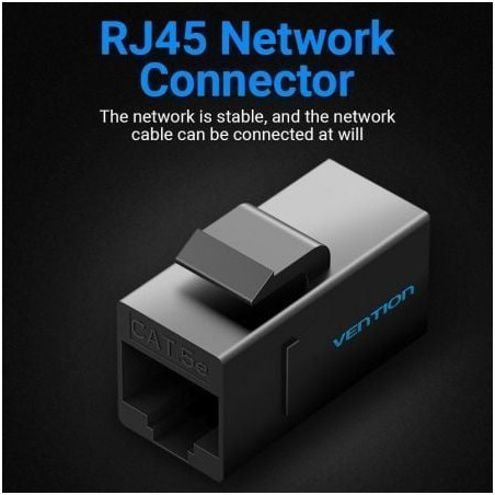 Adaptador conector rj45 vdd-b07-b cat5e utp/ rj45 hembra - rj45 hembra/ negro