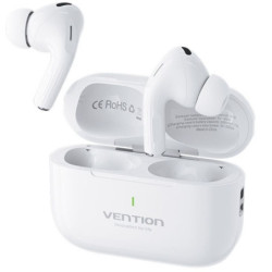 Auriculares bluetooth vention echo lite e11 con estuche de carga/ autonomía 6h/ blancos